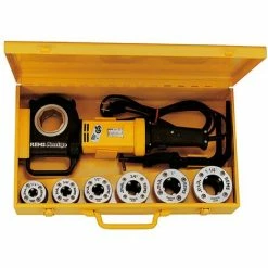 Rems Amigo 2 Elektrische Gewindeschneidkluppe Mit Schnellwechsel-Schneidkäpfen